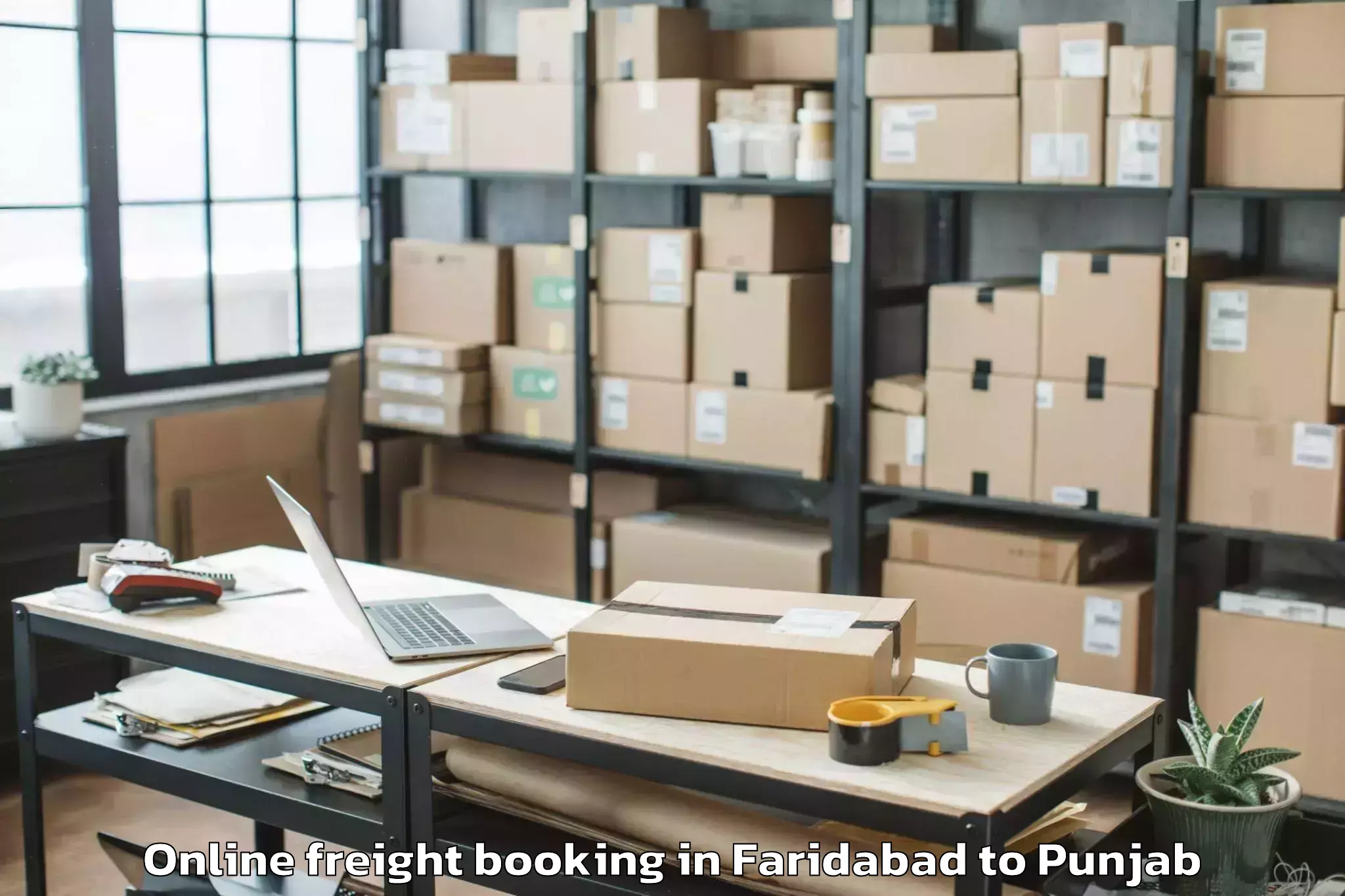 Easy Faridabad to Rampura Phul Online Freight Booking Booking